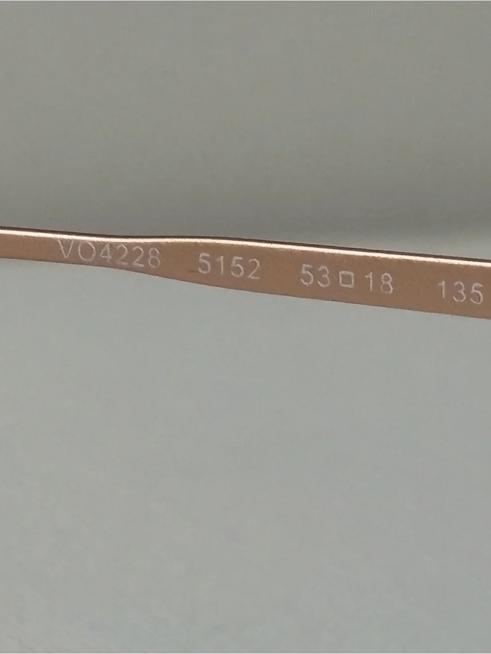 Vogue Rose Gold Geometric Metal Frame Glasses